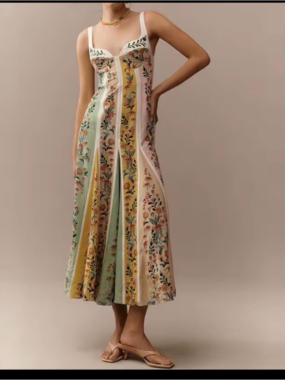 FARM Rio Mint & Yellow Floral Panel Maxi Dress - Picture 8 of 15